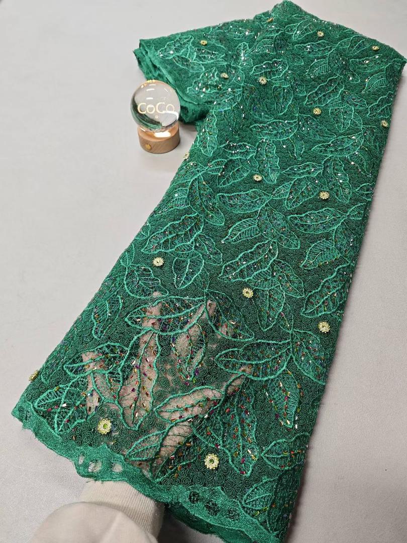 Luxury French Lace Fabric in Dusty-Luxury Embroidery